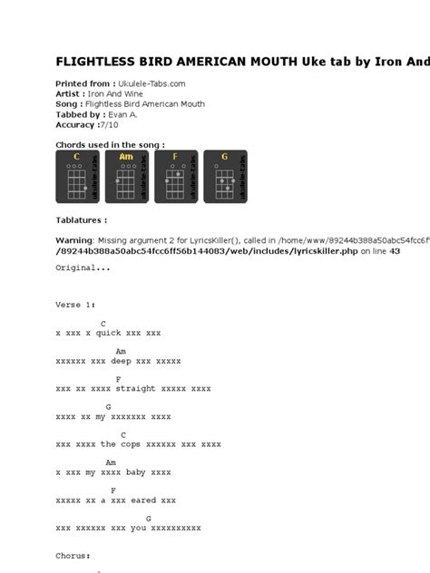 american mouth chords